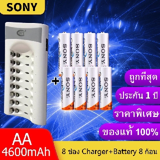 ภาพหน้าปกสินค้าSony ถ่านชาร์จ AA 4600 mAh NiMH Rechargeable Battery ( 8 ก้อน  ) + BTY เครื่องชาร์จเร็ว 8 ช่อง ที่เกี่ยวข้อง