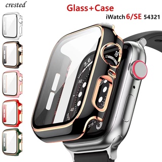 สินค้า เคส + กระจกนิรภัยสำหรับ i Watch Case Series7 6 Se 5 4 3 2 Iwatch 44mm 40mm 42mm 38mm 45mm