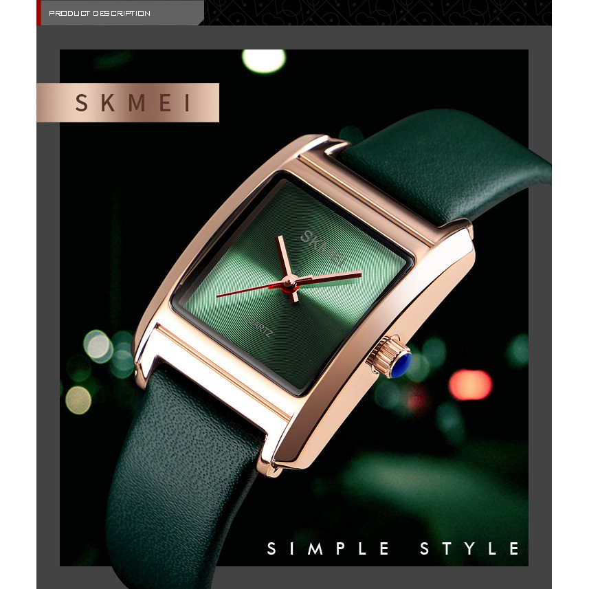 ภาพหน้าปกสินค้าSKMEI นาฬิกาทางการ นาฬิกาข้อมือควอตซ์แฟชั่นสายหนังสำหรับสตรี นาฬิกาข้อมือเป็นทางการ จากร้าน skimei.th บน Shopee