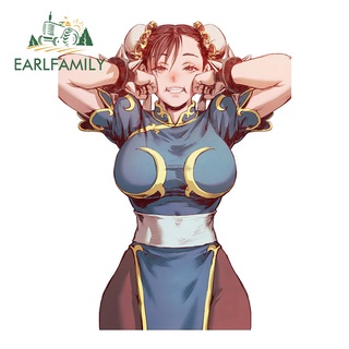 Earlfamily สติกเกอร์ไวนิล กันน้ํา กันแดด 13 ซม. x 9.8 ซม. สําหรับ Chun-Li Street Fighter Camper