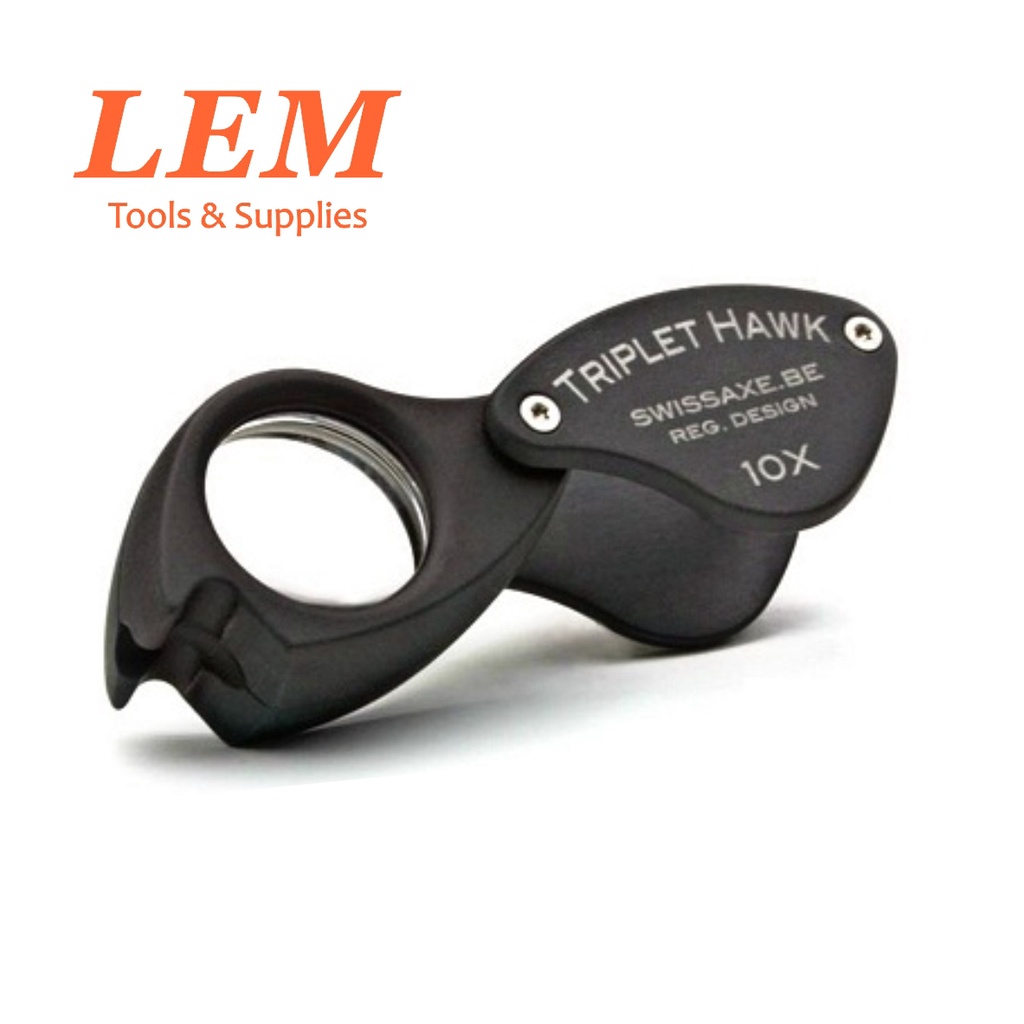 Lemtools SwissAxe World ที่มีชื่อเสียง Triplet Hawk 10x Diamond Loupe ...