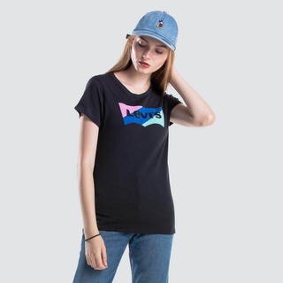 เสื้อยืดผ้าฝ้ายพิมพ์ลายขายดี สไตล์ใหม่ เสื้อยืด LEVIS®Slim Crew Neck Tee - Caviar คอกลม