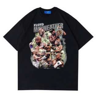 เสื้อยืดโอเวอร์ไซส์เสื้อยืด ขนาดใหญ่ พิมพ์ลาย Psycho Crucify Floyd Mayweather | สีดํา | เสื้อยืด พิมพ์ลาย Mayweather Flo