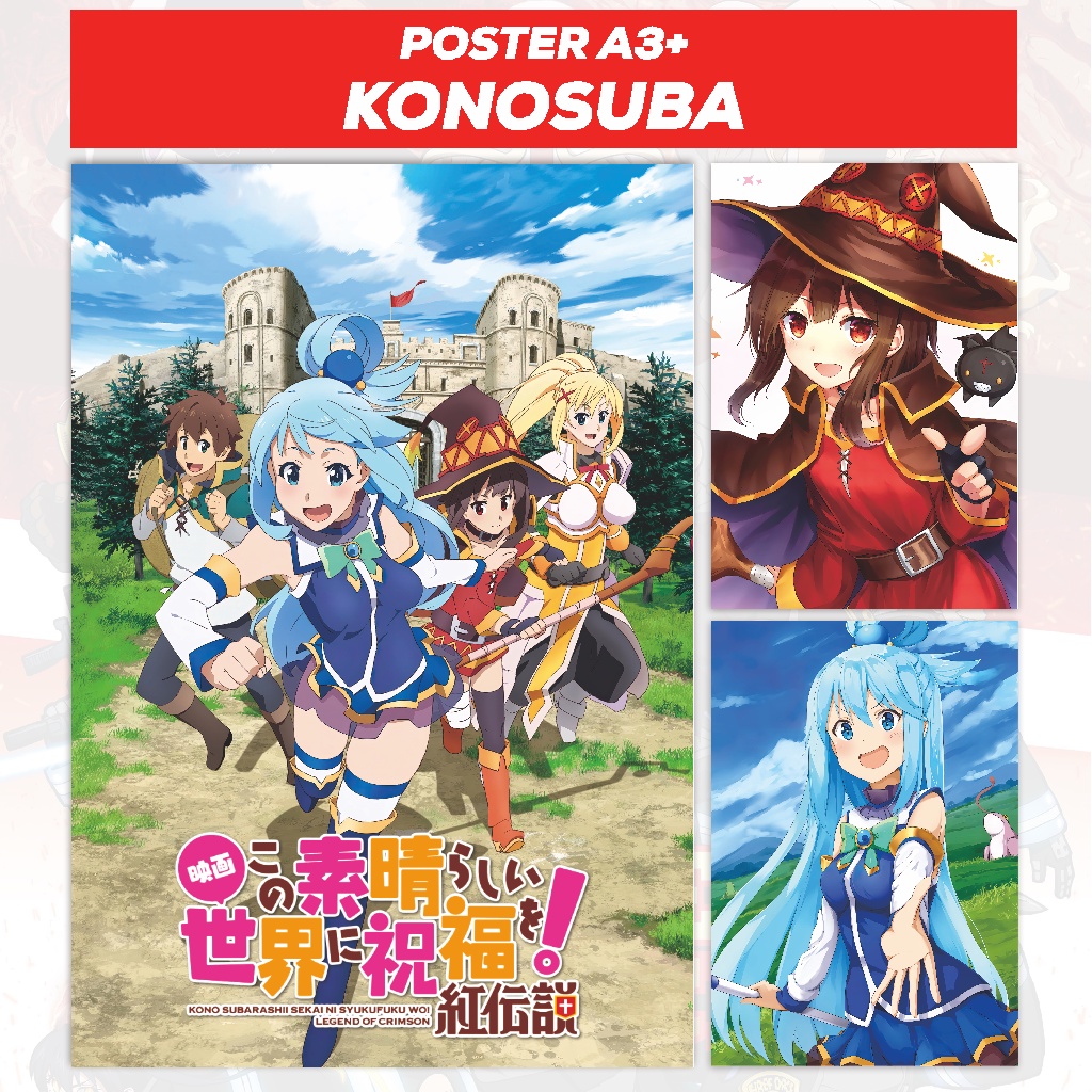 Wall Art KonoSuba Novel Anime Characters Megumin Kazuma Aqua Poster Prints  Set of 6 Size A4 (21cm x 29cm) Unframed GREAT GIFT: Buy Online at Best  Price in UAE 