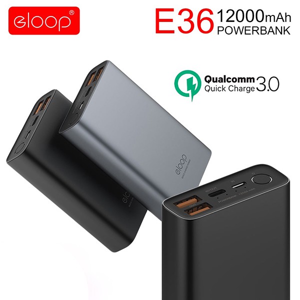ภาพสินค้าแบตสำรอง Eloop E36 12000 mAh แท้ รับประกัน 1 ปี รองรับ Quick Charge 3.0/2.0 + Apple PD+ Fast Charge Power Bank จากร้าน fingadget บน Shopee ภาพที่ 7