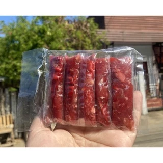 แหนมเนื้อบัวเจริญ ส้มเนื้อ หรือ จิ้นส้มควาย ห่อละ 35 บาท   1 ห่อมี 5 ชิ้น น้ำหนัก 70 g. ของฝากจากเมืองพะเยา photo