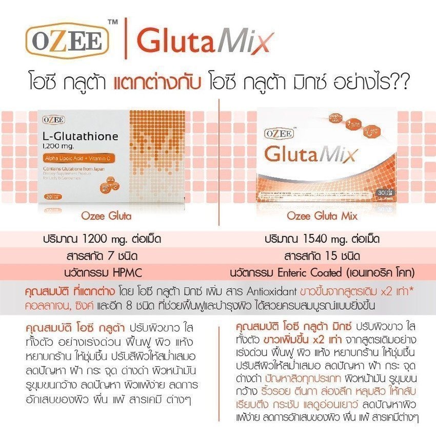 ozee-gluta-mix-โอซี-กลูต้า-มิกซ์-30-เม็ด-1-กล่อง