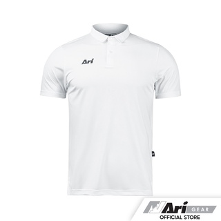 ARI CLASSIC BREATHABLE POLO - SALT WHITE/SALT WHITE/BLACK เสื้อโปโล อาริ Breathable สีขาว