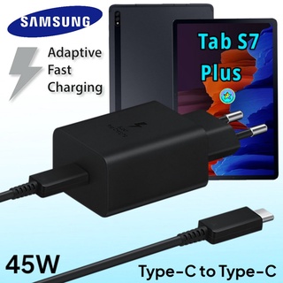 ที่ชาร์จ Samsung Galaxy Tab S7 Plus 5G 45W Usb-C to Type-C ซัมซุง หัวชาร์จ(EU) สายชาร์จ 2เมตร Fast Charge ชาร์จด่วน แท้