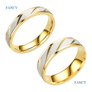 Fancy แหวนแต่งงาน ทอง 18K กว้าง 4 มม. กว้าง 6 มม. สําหรับผู้หญิง และผู้ชาย