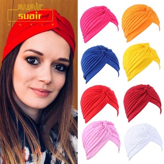 ภาพหน้าปกสินค้าSUBEI New Style Stretchy Turban Bandana Chemo Cap Muslim Hat Women Head Cover Hat Headwear Hair Loss Ladies Head Wrap/Multicolor ที่เกี่ยวข้อง
