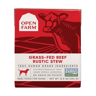 อาหารเปียกสุนัข Open Farm Rustic Stew สูตร Grass-Fed Beef ขนาด 354 g (Best by 09 Nov 2023)