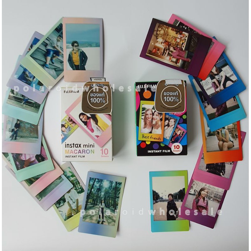 ภาพสินค้าฟิล์ม Fuji Instax mini ขาวดำ กรอบสี-ลาย จากร้าน polaroidwholesale บน Shopee ภาพที่ 6