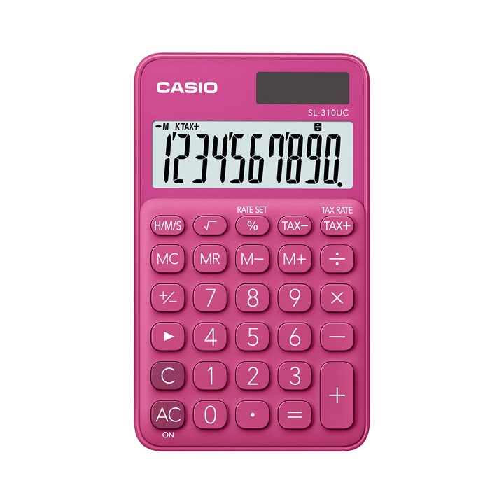 casio-calculator-เครื่องคิดเลข-คาสิโอ-รุ่น-sl-310uc-rd-แบบสีสัน-ขนาดพกพา-10-หลัก-สีชมพูเข้ม