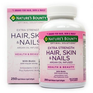 🔥Sale🔥วิNatures Bounty, Optimal Solutions, Extra Strength Hair, Skin & Nails, 250 Rapid Release Liquid Softgels