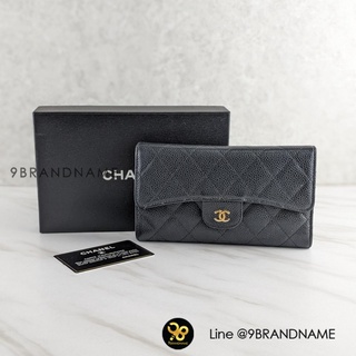 กระเป๋ามือสองของแท้U​S​E​D C​H​A​N​E​L​ Wallet​ Tri​-Fold​ Black Caviar ​‼️ก่อนกดสั่งรบกวนทักมาเช็คสต๊อกก่อนนะค่ะ​