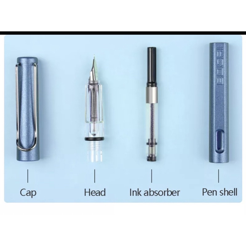 ชุดปากกาหมึกซึม-fountain-pen-ครบชุดพร้อมใช้งานได้ทันมี-มีประกันร้าน