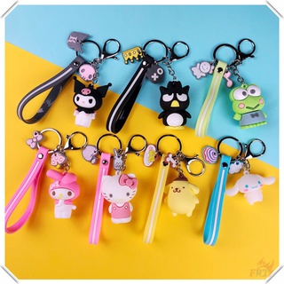 ♥ พวงกุญแจ ลายการ์ตูน Cinnamoroll Melody Kuromi Hello Kitty Keroppi Pom Pom Purin BADTZ-MARU ♥ พวงกุญแจซิลิโคน จี้ห้อยกระเป๋า ของขวัญ 1 ชิ้น