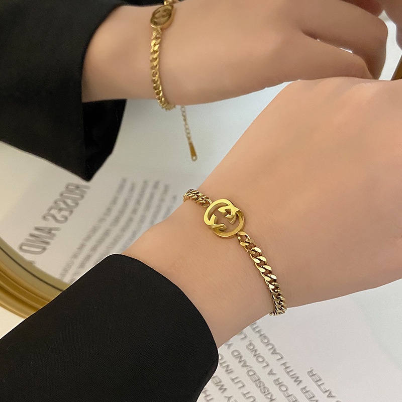 สร้อยข้อมือ-โลหะไทเทเนียม-ทอง-18k-เครื่องประดับแฟชั่นใหม่-พร้อมส่ง
