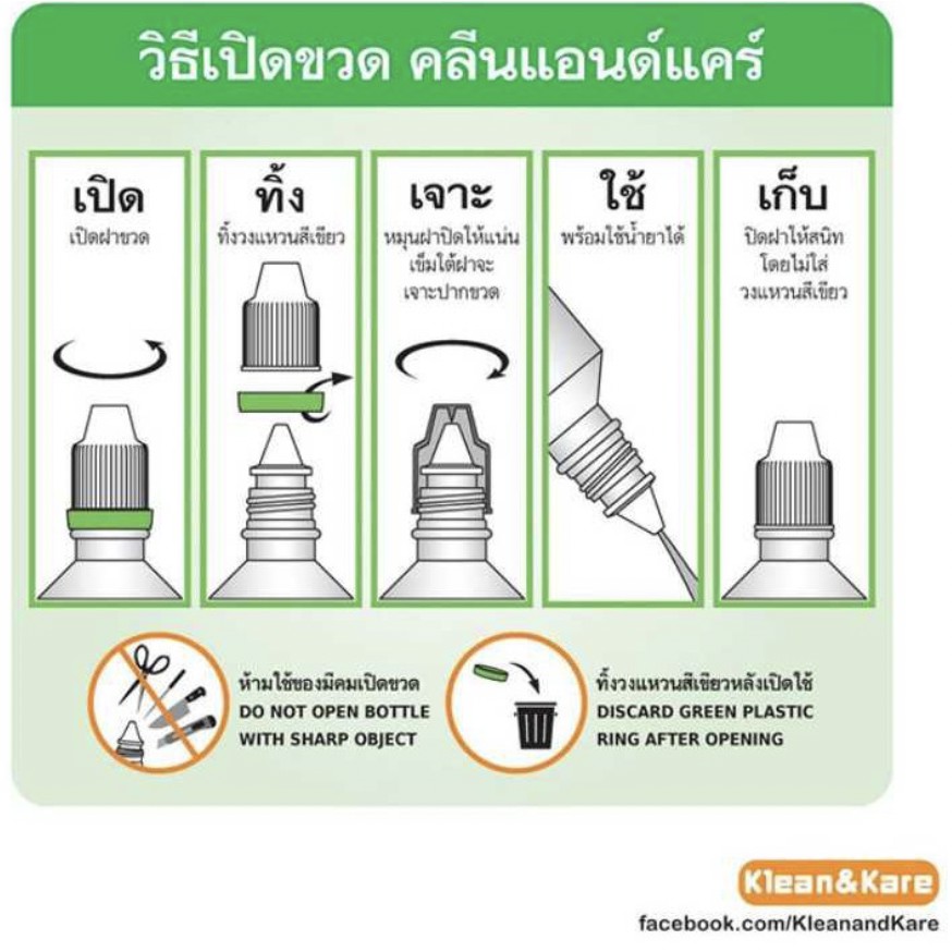 ภาพสินค้าน้ำเกลือปราศจากเชื้อซาไลน์แคร์ ชนิดหัวแหลม Saline Kare Klean&kare จากร้าน fast_and_cheap บน Shopee ภาพที่ 2