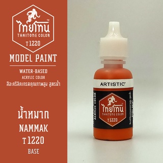 สีโมเดลไทยโทน:เนื้อด้าน:น้ำหมาก: NAMMAK:T1220:ThaiTone Model Paint:Matte:ขนาด 20ml.by ARTISTIC