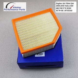 Engine Air Filter for 2008-2016 Volvo S60 S80 V60 V70 XC60 XC70 OE: 30745344