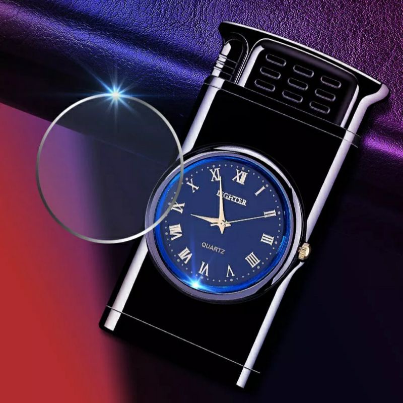 ไฟแช็คนาฬิกา-ไฟฟู่-สวยมาก-มี-3-สี-ระบบเติมแก๊ส