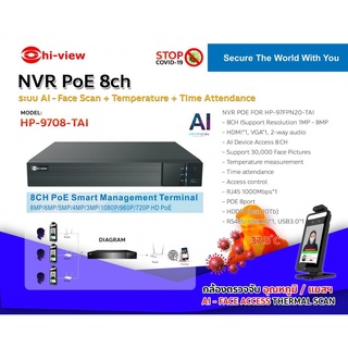 เครื่องบันทึกกล้องวงจรปิด Hiview รุ่น HP-9708-TAI สินค้าของแท้รับประกันศูนย์ 2 ปี สามารถออกใบกำกับภาษีได้