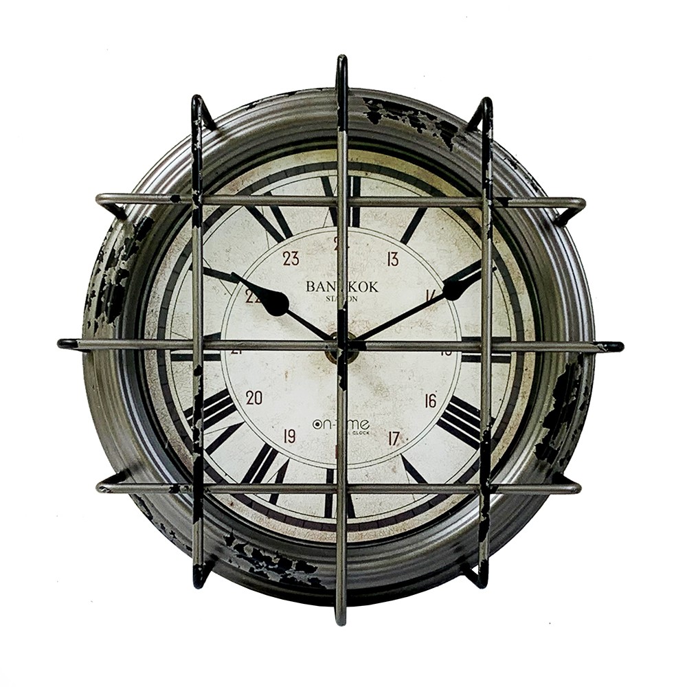 นาฬิกาแขวน-retro-style-industrial-โรงงานเก่า-ลูกกรง-โลหะ-8-6-นิ้ว-22-4-cm