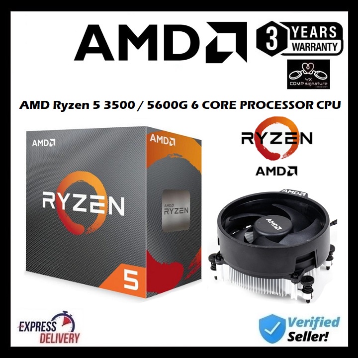 โปรเซสเซอร์ CPU AMD Ryzen 5 3500 5600G 6 CORE | Shopee Thailand