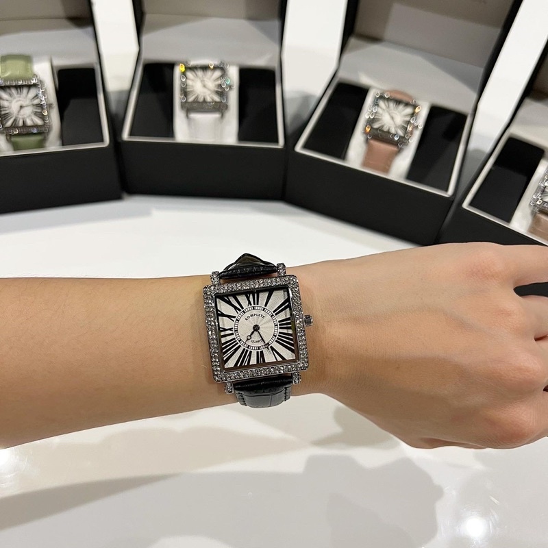 minimal-square-watch-silver-นาฬิกาหรู-นาฬิากาแฟชั่น-นาฬิกาเซเลป