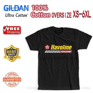 Newjintaoli[Xs-6Xl] เสื้อยืดแฟชั่นพลัสไซส์พิมพ์ลาย Havoline Oil Lubricants