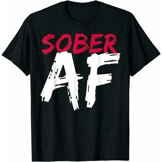 T-shirt  ราคา เสื้อยืดลําลอง แขนสั้น พิมพ์ลาย Sober Af แฟชั่นสําหรับผู้ชายS-5XL