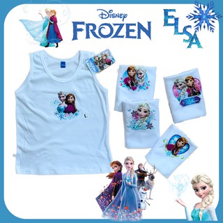 ✔️💕Elsa เสื้อกล้ามเด็ก สกรีนลายการ์ตูนเอลซ่าแอนน่า งานลิขสิทธิ์แท้ ไซส์ M L XL