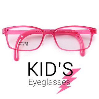 KOREA แว่นตาแฟชั่นเด็ก แว่นตาเด็ก รุ่น 8825 C-4 สีชมพูกรอบใส ขาข้อต่อ วัสดุ TR-90 (สำหรับตัดเลนส์) เบาสวมไส่สบาย