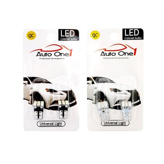 BKK AUTO  ไฟหรี่ ไฟหรี่LED  T10 ไฟหรี่รถยนต์ ไฟหรี่ป้ายทะเบียน หัวตัด 10 ชิป / 12 ชิป (1คู่) มีสีให้เลือก ราคาถูก