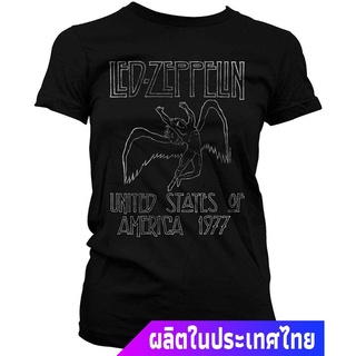 ผ้าฝ้าย 100%2022 ผู้หญิง Led Zeppelin 77 Jr T-Shirt discount เสื้อยืดคอกลมS-3XL