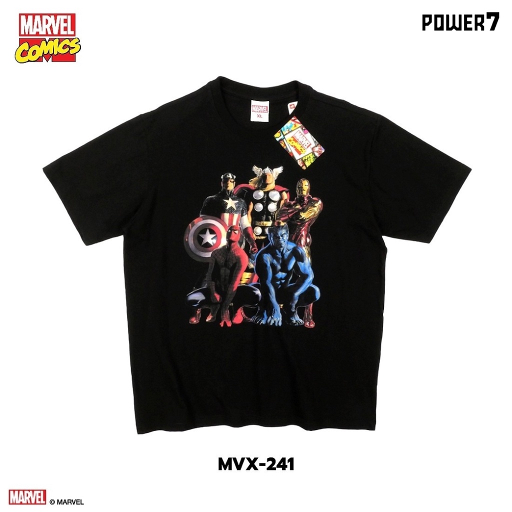 เสื้อยืดผ้าฝ้ายพิมพ์ลายขายดี-เสื้อยืดการ์ตูน-ลิขสิทธ์แท้-marvel-comics-t-shirts-mvx-241