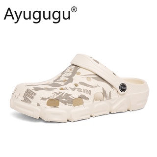 Ayugugu รองเท้าแตะชายหาด พื้นนิ่ม กันน้ํา กันลื่น สีเทาอ่อน ไซซ์ 36-45 สําหรับผู้ชาย และผู้หญิง