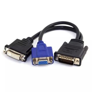 DMS 59PinDMS-59 DP HDMI ชาย 2 x VGA DVI 24 + 5 หญิงแปลงอะแดปเตอร์ DUAL LINK Splitter สำหรับ Dual Monitor ระบบ