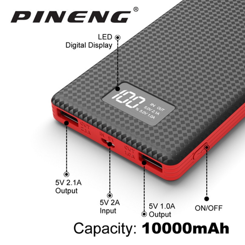 pn-963-แบตเตอรี่พกพามือถือแบตสำรอง-10000mah-usb-li-polymer-พร้อมไฟ-led-สำหรับ-iphone-xiaomi
