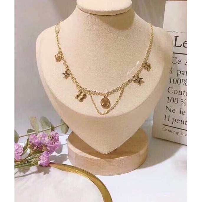 lvหลุยส์-stainless-necklace-งานสวยตามภาพค่ะ-แต่งตุ้งติ้งด้วยดอกหลุยส์ค่ะ-เป็นรุ่นที่ดาราฮิตใส่ที่สุดค่ะ