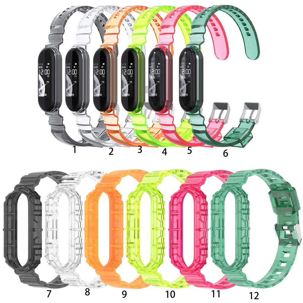 ภาพหน้าปกสินค้าสายนาฬิกาข้อมือซิลิโคนใส สําหรับ Xiaomi Miband 7 Mi band 5 6 7 จากร้าน yulong.th บน Shopee