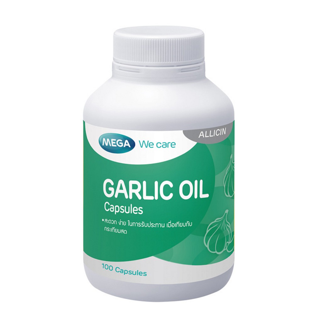 ภาพหน้าปกสินค้าMega we care garlic oil 100cap 1กระปุก น้ำมันกระเทียม จากร้าน nongrx บน Shopee