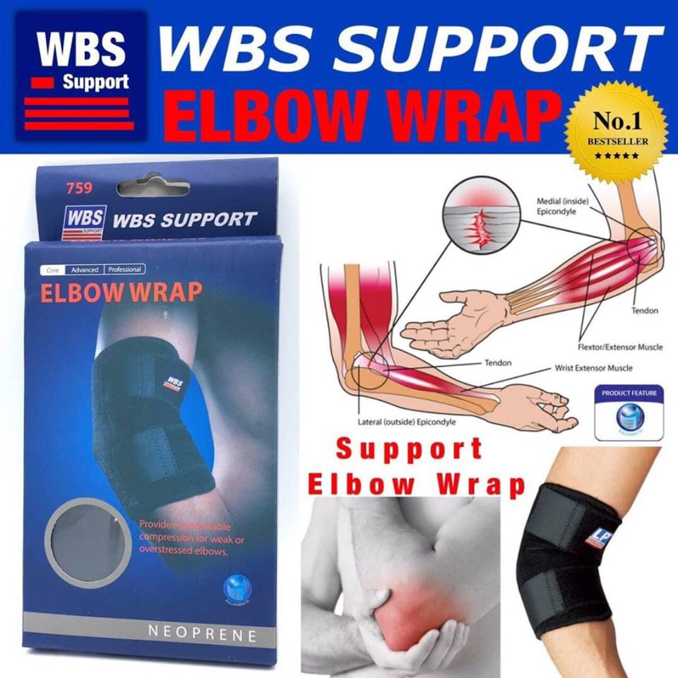 cherry-wbs-759-support-elbow-wrap-ข้าพันข้อศอก-แก้ปวดข้อศอกลดการอักเสบ