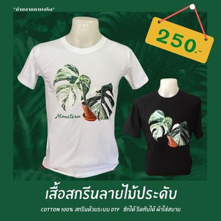 [S-5XL] เสื้อลาย มอนสเตอร่าด่าง  ไม้ประดับ สุดฮิต