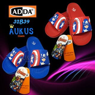 ADDA รองเท้าแตะเด็ก Captain America กัปตันอเมริกา 32B39 สีน้ำเงิน สีแดง(ลิขสิทธ์แท้)