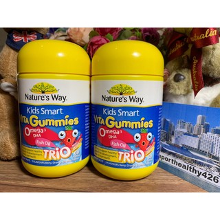 สินค้า เยลลี่วิตามิน Nature\'s Way Kids Smart Vita Gummies Omega Fish Oil บำรุงสมอง เสริมความจำ
