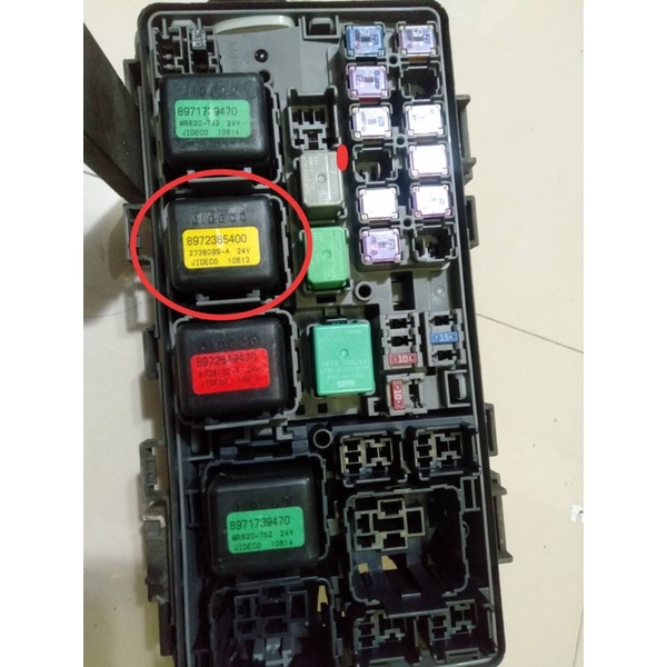 รีเลย์สตาร์ทรีเลย์หัวเผา24v-isuzu-nqr-dega-npr-elfสติ๊กเกอร์เหลือง-เขียว-แท้แกะจากกล่อง