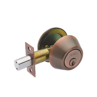 Chaixing Home  กุญแจเสริมความปลอดภัยทองเหลืองไข 1 ด้าน ISON No. D-7000AC สีทองแดงรมดำ